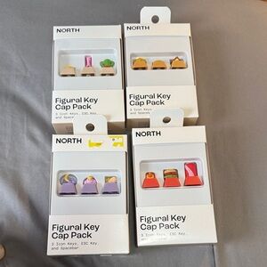 Bundle of 4 packs Figural Key Cap Pack - Multicolor